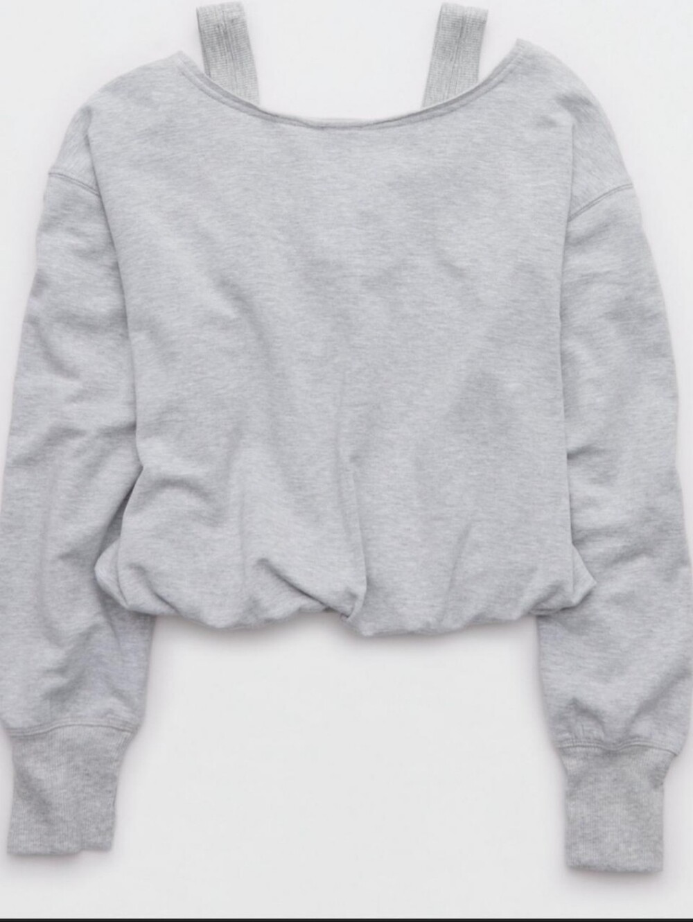 Aerie OFFLINE OTT Gray Layered Sweatshirt - Picture 7 of 8